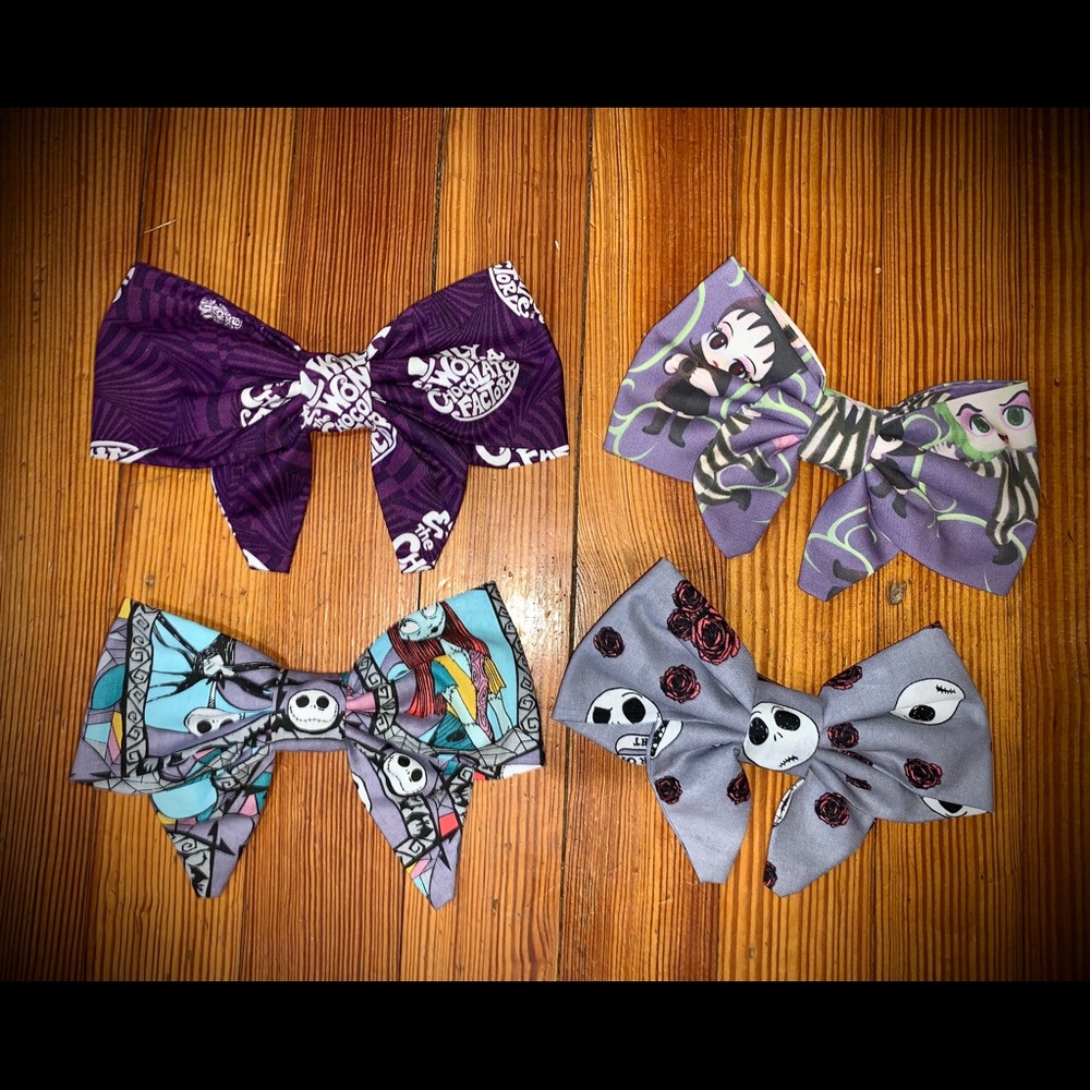 COPY - COPY - Handmade Tim Burton Inspired Hair Bow (can…